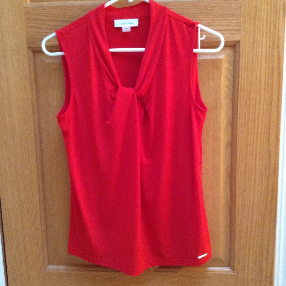 NWOT Calvin Klein Red Tank Top